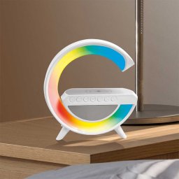 Incarcator Wireless cu Ceas Alarma si Bluetooth Difuzor