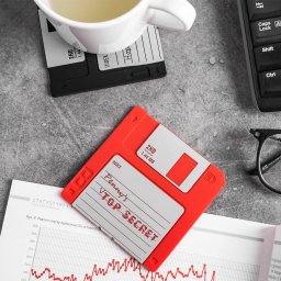 Set 6 Suporturi pentru Pahare Floppy Disk