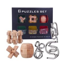 Set de Puzzle-uri 3D din Lemn și Metal