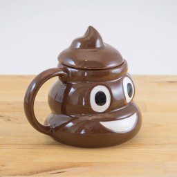 Cana de Cafea cu Capac - Emoticon Poop