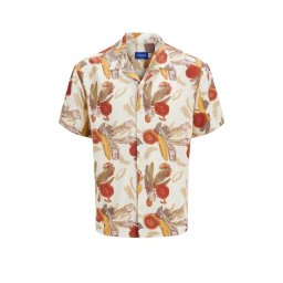 JACK & JONES Cămaşă Jorcabana Varenna Slub Ss 12271115 11-0105 TCX antique white