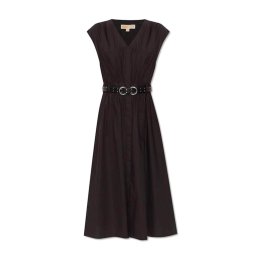 MICHAEL KORS Rochie Cotton Poplin Midi Drs MS5830KF4C 001 black