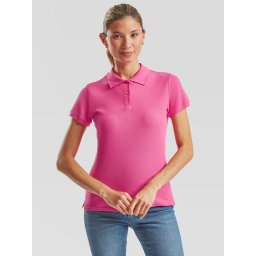 Polo Fruit of the Loom Pink Women's T-shirt