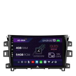 Navigatie Nissan Navara (2015+), Android 13, A-Octacore 4GB RAM + 64GB ROM, 10.1 Inch - AD-BGA10004+AD-BGRKIT163