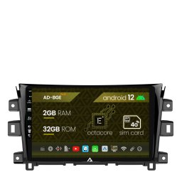 Navigatie Nissan Navara (2015+), Android 12, E-Octacore 2GB RAM + 32GB ROM, 10.1 Inch - AD-BGE10002+AD-BGRKIT163