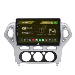Navigatie Ford Mondeo (2007-2010) Clima Manuala, Android 12, E-Octacore 2GB RAM + 32GB ROM, 10.1 Inch - AD-BGE10002+AD-BGRKIT126