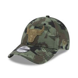 New Era, sapca verde 9forty chicago bulls painted Aop