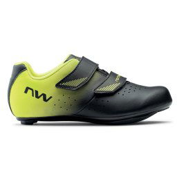Northwave - pantofi ciclism sosea - Core Junior - negru-fluo galben