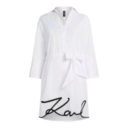 KARL LAGERFELD Rochie Karl Dna Signature Beach A2W46075 100 white