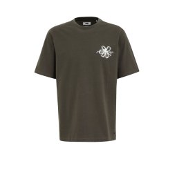WE Fashion Tricou albastru deschis / gri / verde închis / alb murdar