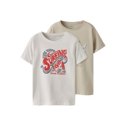 NAME IT Tricou 'NKMVux' bej / bleumarin / roşu închis / alb