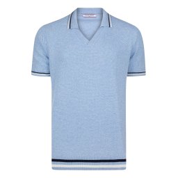 Felix Hardy Pulover albastru marin / albastru deschis / alb