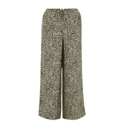 WE Fashion Pantaloni brocart / negru
