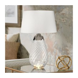 Lampă LED de masă Elstead LENA-TL-L-SMOKE-OWSS LENA 1xE27/40W/230V 74 cm alb