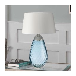 Lampă LED de masă Elstead LENA-TL-L-BLUE-OWSS LENA 1xE27/40W/230V 74 cm albastru/alb