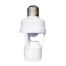 Soclu E27 cu senzor de miE care E i lumina crepusculara - 360 , unghi de detectie