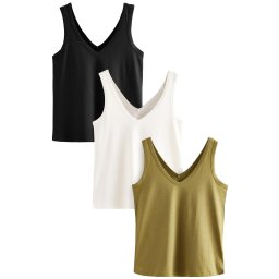 Next Top '3er-Pack' kaki / negru / alb