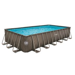 Piscina cadru metalic 732x366x132 cm FunSicle Oasis dreptunghiulara cu pompa de filtrare
