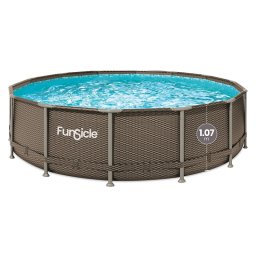 Piscina cadru metalic 427x107 cm FunSicle Oasis rotunda cu pompa de filtrare