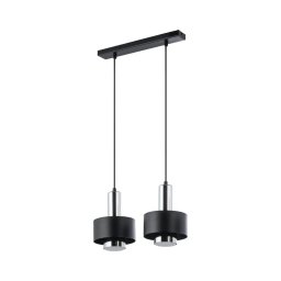 Lustră pe cablu RIF LUX 2xGX53/12W/230V negru/crom lucios