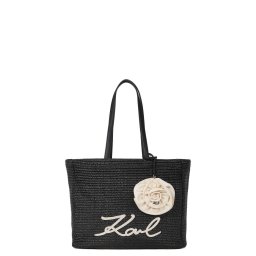 KARL LAGERFELD Geantă K/Signature Flower Raffia Tote A2W46049 999 black