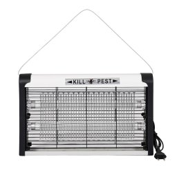 Lampa insecticida Rosberg R51770D, 20 m², 20W, Lumina UV-A, Zgomot redus, Alb/Negru