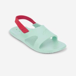 Papuci înot Piscină SLAP 100 BASIC Verde mentă-Roz Copii