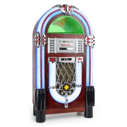 Auna Graceland TT Jukebox Bluetooth Fono CD USB SD MP3 AUX FM (BX-Graceland TT)