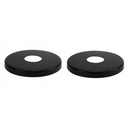 Set rozete ornamentale baterie, 2 buc, rotunde, filet 1/2" , 8 x 70 mm, negru