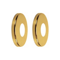 Set rozete ornamentale baterie, 2 buc, rotunde, filet 3/4 " , 8 x 70 mm, auriu