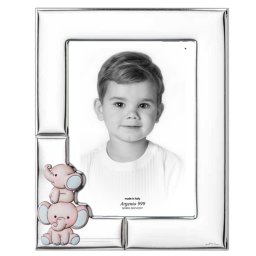 Rama Foto Argint Bebelusi 13x18 cm cu Elefantei Bleu