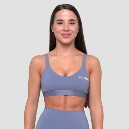 GymBeam Essence String Sports Bra Denim Blue S