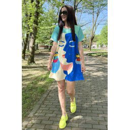 ROCHIE SCURTA IN A CU MANECA SCURTA DUO FACE TALIE UNICA Multicolora