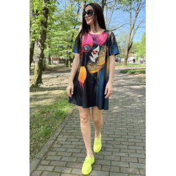 ROCHIE SCURTA IN A CU MANECA SCURTA FAIRYTALE TALIE UNICA Multicolora