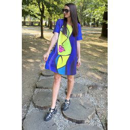 ROCHIE SCURTA IN A CU MANECA SCURTA NEON FACE TALIE UNICA Multicolora