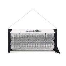 Lampa insecticida Rosberg R51770E, 35 m², 30W, Lumina UV-A, Zgomot redus, Alb/Negru