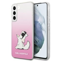 Husa KLHCS22MCFNRCPI compatibila cu Samsung Galaxy S22 Plus, Choupette Eat, Roz