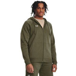 Hanorac Under Armour Rival Fleece FZ Hoodie Marine OD Green/ White