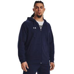 Hanorac Under Armour Rival Fleece FZ Hoodie Midnight Navy/ White