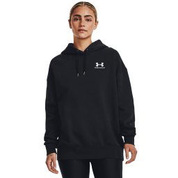 Hanorac Under Armour Icon Fleece OS Hoodie Black/ White