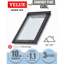 Fereastra mansarda VELUX GBL acoperisuri joase 10°–20°