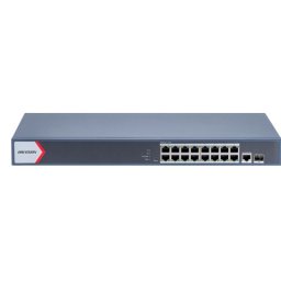 Switch 16 porturi PoE Gigabit Hikvision DS-3E1518P-EI-M
