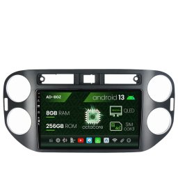 Navigatie Volkswagen Tiguan (2010-2016), Android 13, Z-Octacore 8GB RAM + 256GB ROM, 9 Inch - AD-BGZ9008+AD-BGRKIT035-1016