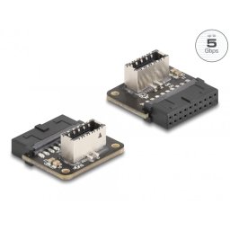 Adaptor USB 3.2 pin Header la USB Type E Key A M-M unghi, Delock 67239