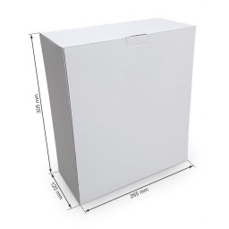 Cutie carton microondul alb, 260x115x300 mm