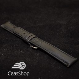 Curea piele buffalo captusita pe jumatate neagra 20 mm - 34852