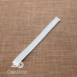 Bratara tip SWATCH extensibila argintie dama 12mm