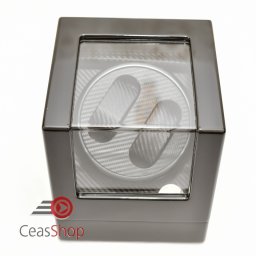 Watch winder pentru doua ceasuri carbon
