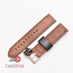 Curea piele maro inchis vintage QR 22mm - 3990222