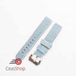 Curea piele si jeans bleu 20mm - 3901920